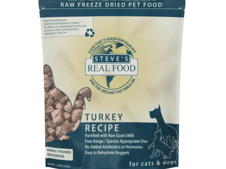 Steve s Real Food - Turkey Nuggets - Freeze-Dried Cat Food - 1.25 lb Online Hot Sale