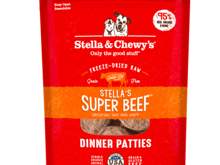 Stella & Chewy s - Stella s Super Beef Dinner Patties - Freeze-Dried Dog Food - Various Sizes For Cheap