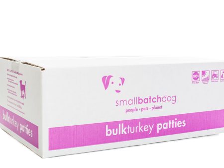 Small Batch - Turkey Patties Bulk Box - Raw Dog Food - 18 lb (Local Delivery Only) Sale