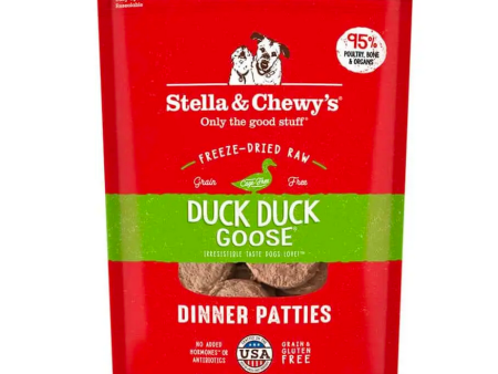 Stella & Chewy s - Duck Duck Goose Dinner Patties - Freeze-Dried Dog Food - Various Sizes Sale