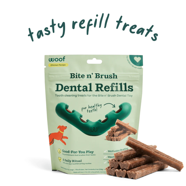 Woof - Bite n  Brush Refills Treat For Sale