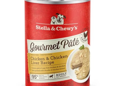 Stella & Chewy s -  Gourmet Pate Chicken & Chicken Liver - Wet Dog Food - 12.5oz on Sale