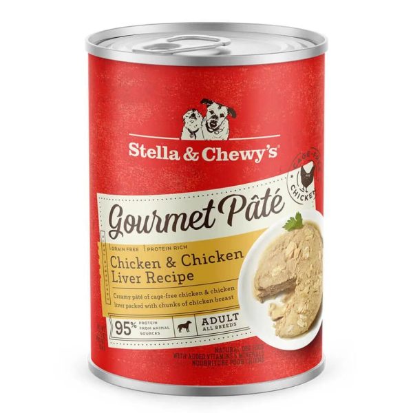 Stella & Chewy s -  Gourmet Pate Chicken & Chicken Liver - Wet Dog Food - 12.5oz on Sale