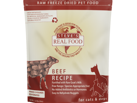 Steve s Real Food - Beef Nuggets - Freeze-Dried Cat Food - 1.25 lb on Sale