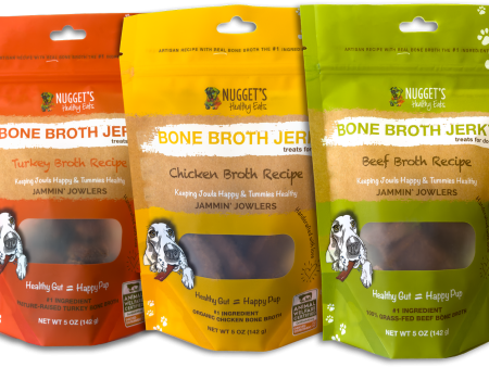 Nugget s - Chicken Bone Broth Jerky Jammin  Jowlers Treat Supply