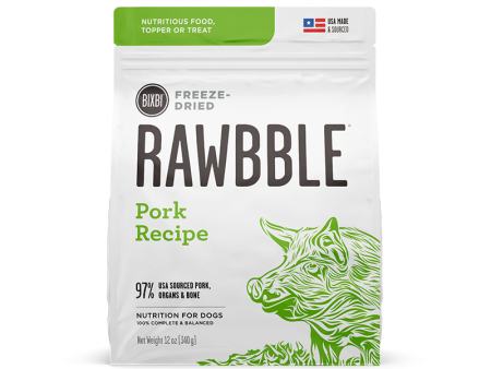 Bixbi - Pork - Freeze-Dried Dog Food - Various Sizes Online now