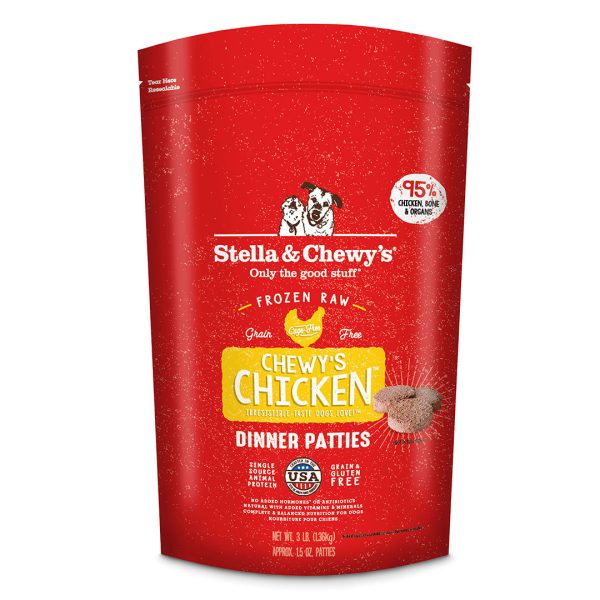 Stella & Chewy s - Chewy s Chicken Dinner Patties - Raw Frozen Dog Food - Various Sizes  (Local Delivery Only) Sale