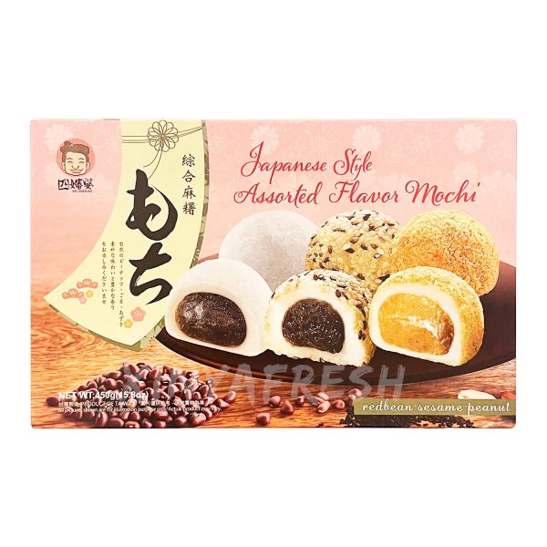 Assorted Mochi Mixed Red Bean, Sesame & Peanut SZUSHENPO 450g Online now