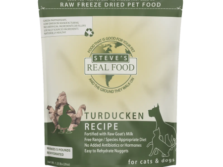 Steve s Real Food - Turducken Nuggets - Freeze-Dried Cat Food - 1.25 lb Supply