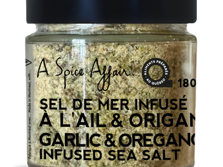 GARLIC & OREGANO INFUSED SEA SALT 180 G (4.2 oz) For Cheap