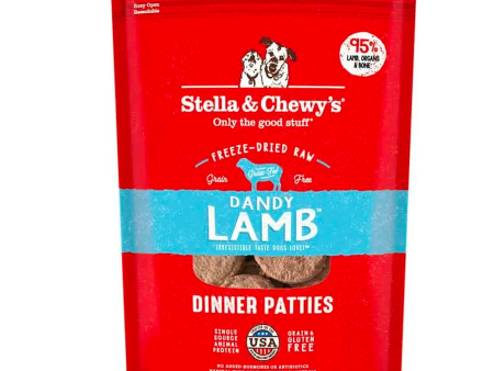 Stella & Chewy s - Dandy Lamb Dinner Patties - Freeze-Dried Dog Food - Various Sizes Online Sale