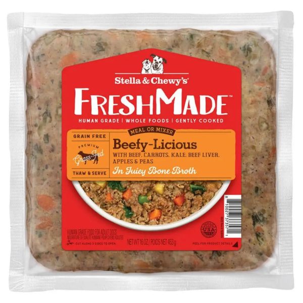 Stella & Chewy s - Freshmade Beefy-Licious - Gently Cooked Dog Food - 16oz (Local Delivery Only) For Discount