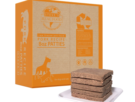 Steve s Real Food - Pork Patties - Raw Dog Food - 14 lb (PRE-ORDER-Local Delivery Only) For Discount