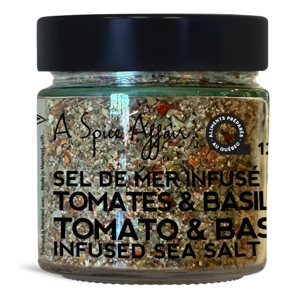 TOMATO & BASIL INFUSED SEA SALT 120 G (4.2 oz) Online now