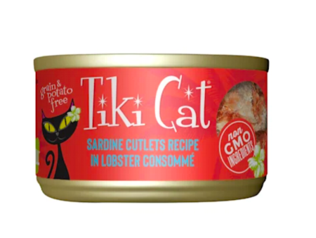 Tiki Cat - Bora Bora Grill Sardine Cutlets in Lobster Consommé - Wet Cat Food - 2.8oz For Sale