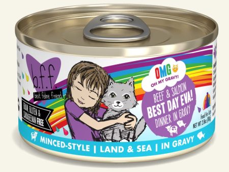 Weruva - B.F.F OMG! Beef & Salmon Best Day Eva! Beef & Salmon Dinner in Gravy - Wet Cat Food - 2.8 oz Online Sale