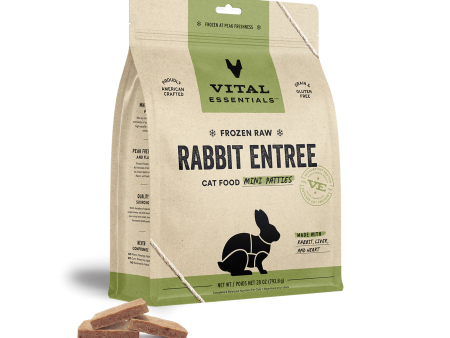 Vital Essentials - Rabbit Entree Mini Patties - Raw Cat Food - 28 oz (Local Delivery Only) For Sale