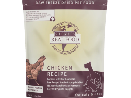 Steve s Real Food - Chicken Nuggets - Freeze-Dried Cat Food - 1.25 lb Online Hot Sale