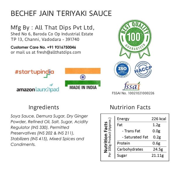 Jain Teriyaki Sauce Supply