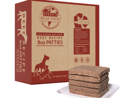 Steve s Real Food - Beef Patties - Raw Dog Food - 14 lb (PRE-ORDER-Local Delivery Only) Discount