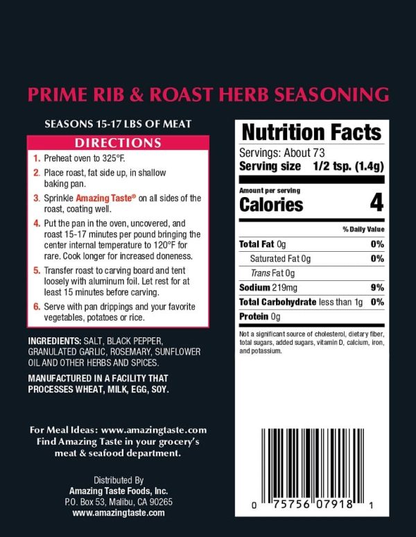 Prime Rib & Roast Herb Seasoning Online