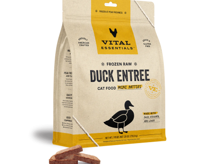 Vital Essentials - Duck Entree Mini Patties - Raw Cat Food - 28 oz (Local Delivery Only) Online Sale