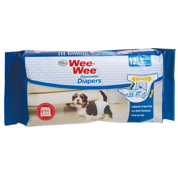 Four Paws - Wee-Wee Disposable Diapers - Various Sizes Supply