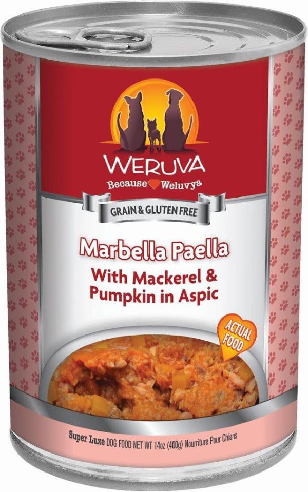 Weruva - Marbella Paella with Mackerel & Pumpkin in Aspic - Wet Dog Food - 14oz Discount