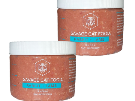 Savage Cat - Rabbit & Lamb - Raw Cat Food - 12oz (Local Delivery Only) Online Hot Sale