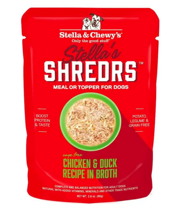 Stella & Chewy s - Shredrs Chicken & Duck in Broth - Wet Dog Food - 2.8oz Online Sale