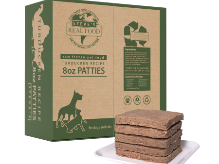 Steve s Real Food - Turducken Patties - Raw Dog Food - 14 lb (PRE-ORDER-Local Delivery Only) Online