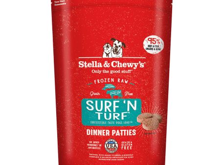 Stella & Chewy s - Surf  N Turf Dinner Patties - Raw Frozen Dog Food - 6-lb (Local Delivery Only) For Sale