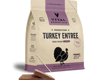 Vital Essentials - Turkey Patties - Raw Dog Food - 6 lb (PRE-ORDER-Local Delivery Only) Online now