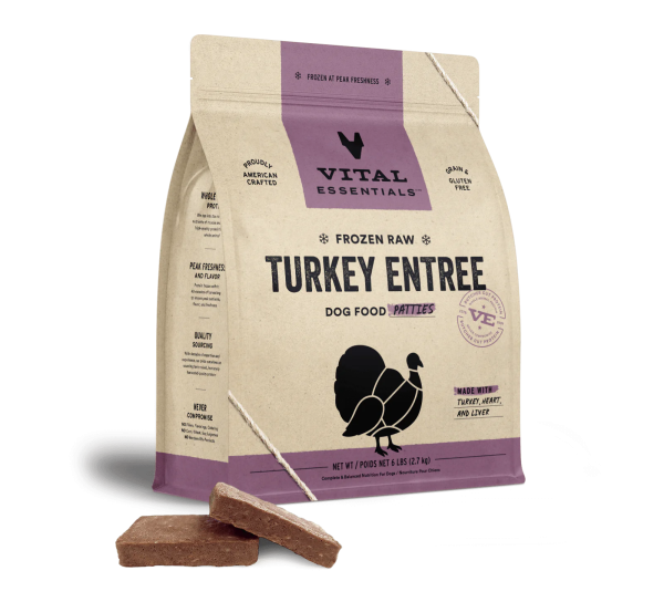 Vital Essentials - Turkey Patties - Raw Dog Food - 6 lb (PRE-ORDER-Local Delivery Only) Online now