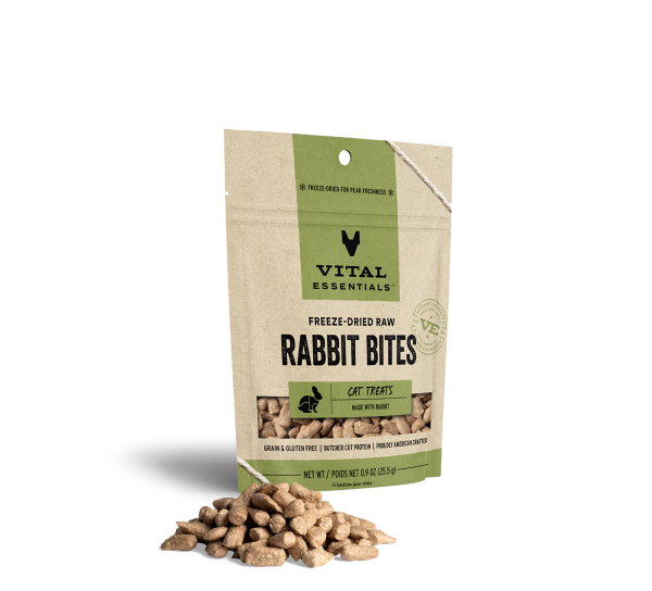 Vital Essentials - Freeze-Dried Rabbit Bites Cat Treat on Sale