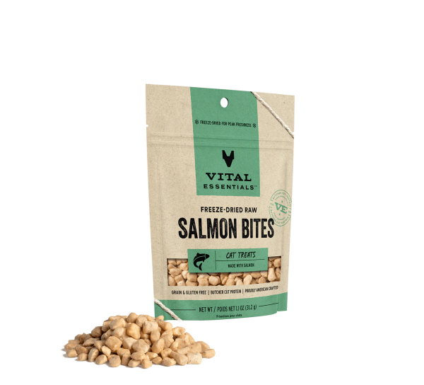 Vital Essentials - Freeze-Dried Salmon Bites Cat Treat Hot on Sale