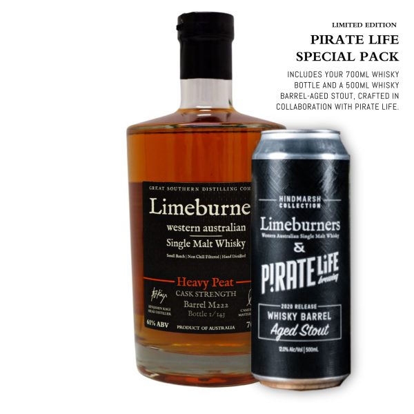 Limeburners Single Malt Whisky Heavy Peat 61% (M222) Hot on Sale