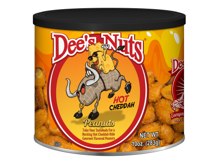 Hot Cheddah Gourmet Peanuts 10 Oz Can Discount