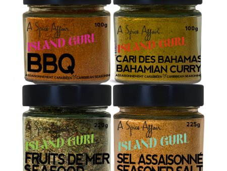 ISLAND GURL’S DINE IN PARADISE CARIBBEAN SEASONINGS 4-PACK on Sale