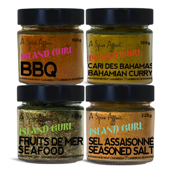 ISLAND GURL’S DINE IN PARADISE CARIBBEAN SEASONINGS 4-PACK on Sale