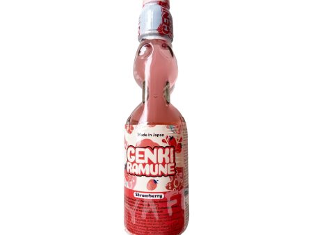 Strawberry Drink GENKI RAMUNE 200ml Cheap