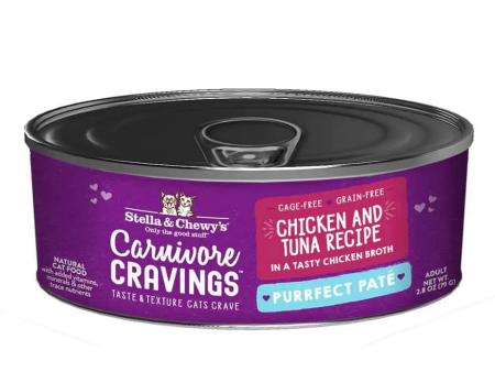 Stella & Chewy s - Carnivore Cravings Purrfect Paté Chicken & Tuna - Wet Cat Food - 2.8oz on Sale