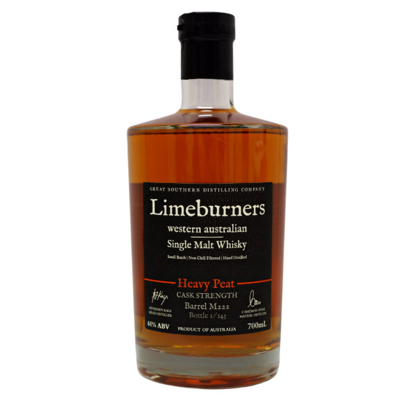 Limeburners Single Malt Whisky Heavy Peat 61% (M222) Hot on Sale