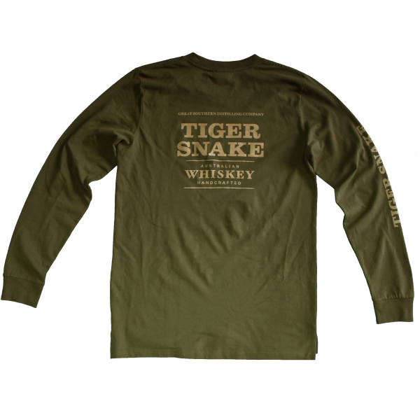 Tiger Snake Long Sleeve Tshirt (Green) on Sale