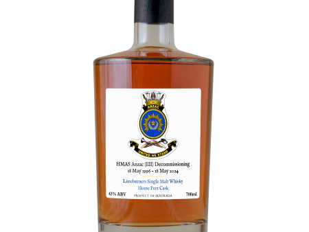 Limeburners Single Malt HMAS Anzac Home Port Cask Whisky 43% Supply