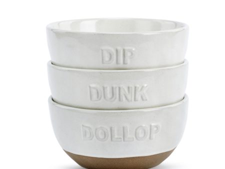 White Dollop Dipping Bowls Fashion