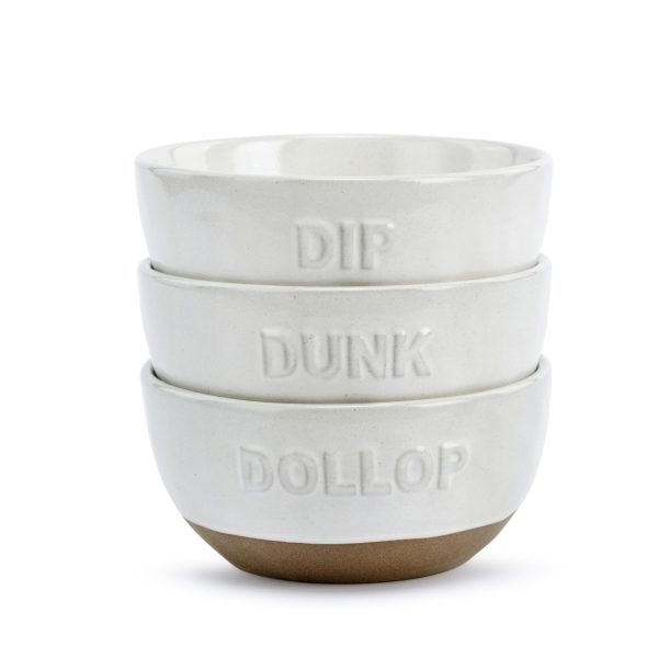 White Dollop Dipping Bowls Fashion