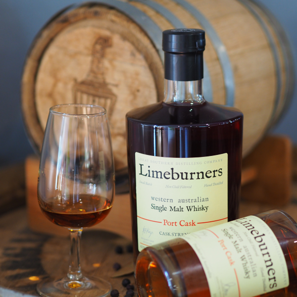 Limeburners Single Malt Whisky Port Cask Strength 61% (M748b) - 350ml on Sale