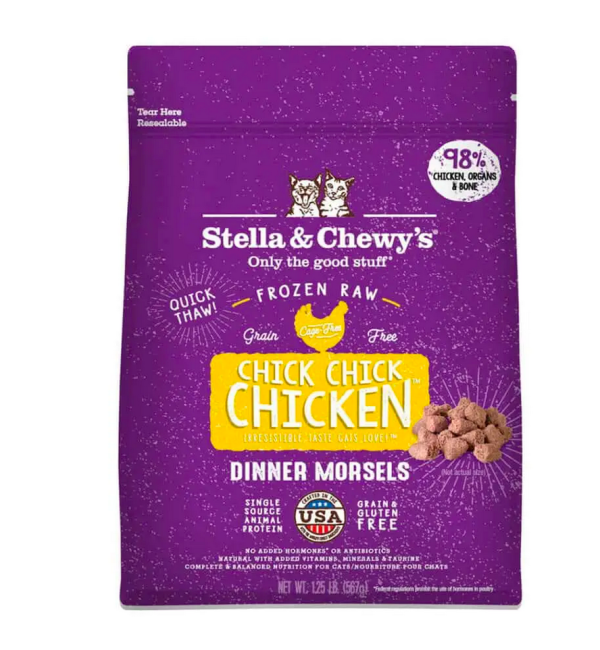 Stella & Chewy s - Chick, Chick Chicken Dinner Morsels - Raw Cat Food - 3 lb (Local Delivery Only) Supply