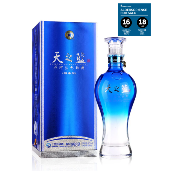 Chinese Baijiu Sky Blue Spirit YANGHE 52% vol. 500ml  Hot on Sale